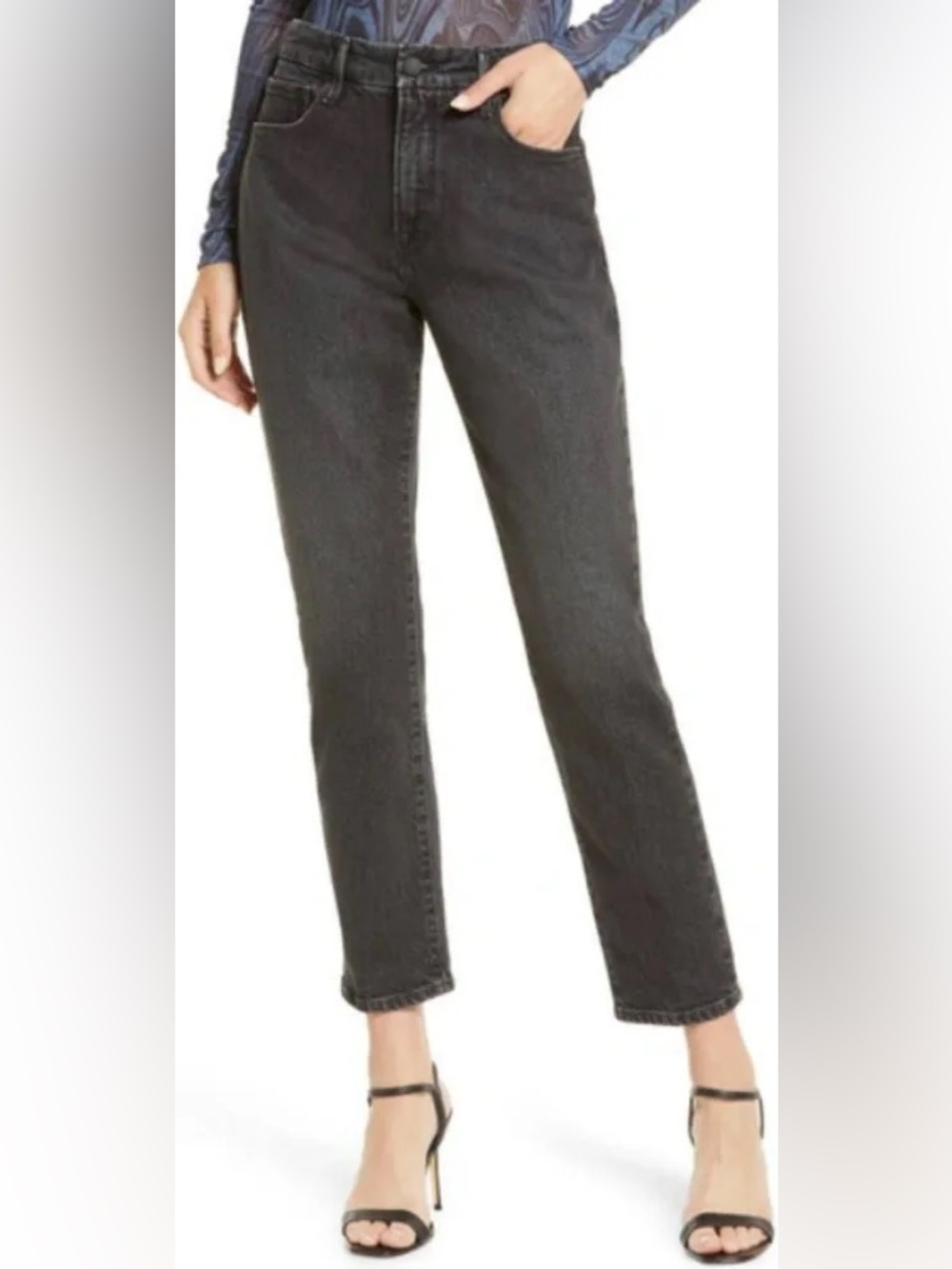 Good American Good Classic High Rise Slim Straight Jean